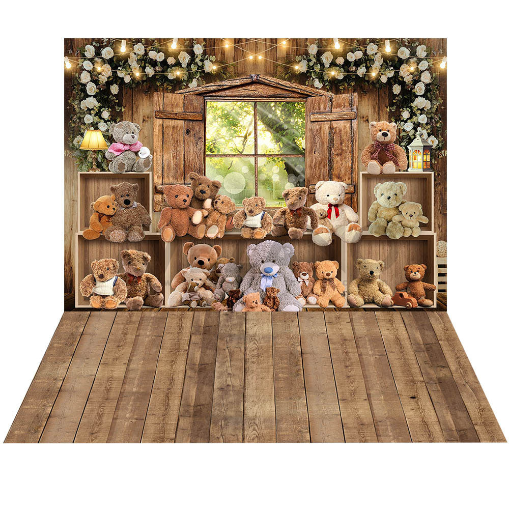 Avezano Bunnies for Spring 2 pcs Set Backdrop-AVEZANO